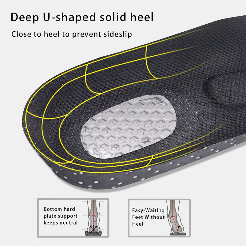 Silicone Sport Insoles Orthotic Arch Support Sport Shoe Pad Running Gel Insoles Insert Cushion for Women Men Sneakers Boots Sole