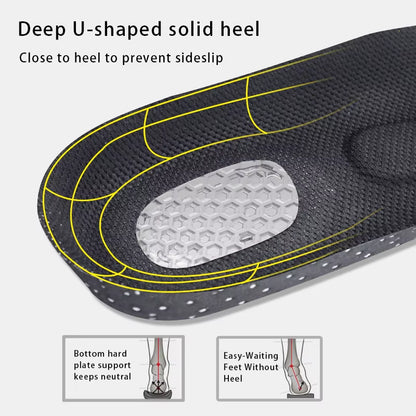 Silicone Sport Insoles Orthotic Arch Support Sport Shoe Pad Running Gel Insoles Insert Cushion for Women Men Sneakers Boots Sole